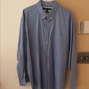 Tommy Hilfiger Light Blue Casual Button-Down Long Sleeve Shirt Size XXL